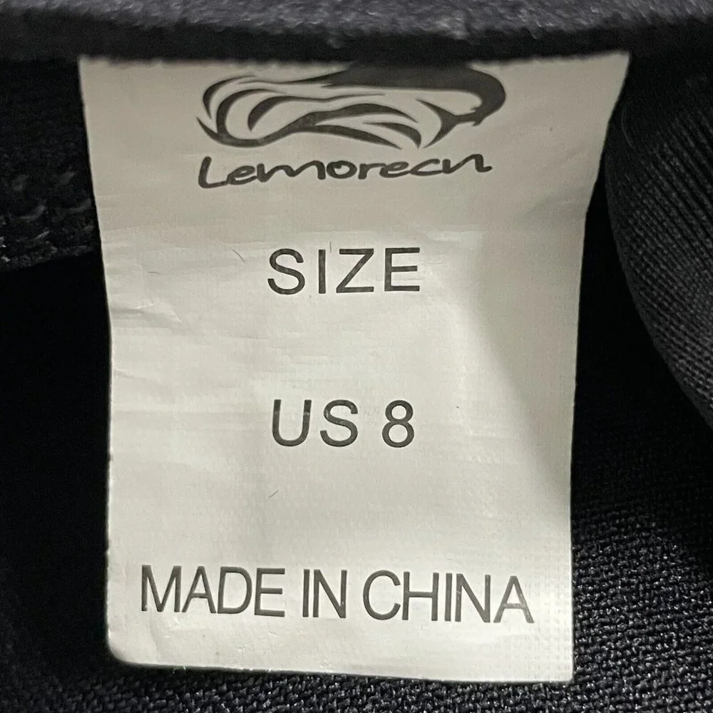 Lemorecn Black Blue Neoprene 3:2 MM Swim Wetsuit Zipped Stretch Kids Size 8